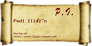 Pedl Ilián névjegykártya